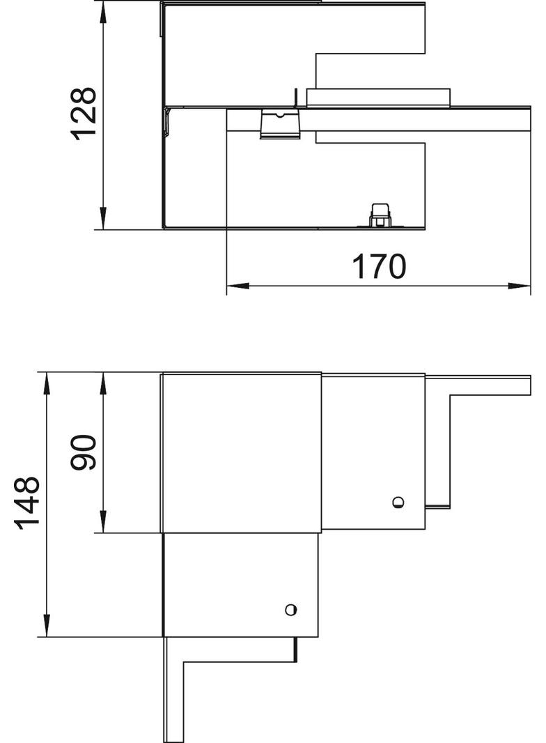 GS-AI90130RW, NAROŻE WEWN. 90X130 CZ.B.