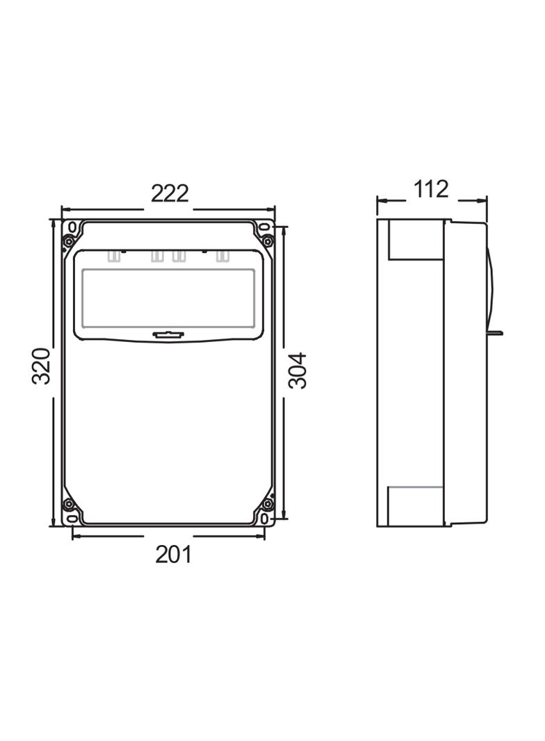 ROZDZIELNICA Z TWORZYWA SERIA ECOLINE Stacjonarna 32/5 16/5 2GS R.L-0-P bez zabezpieczeń