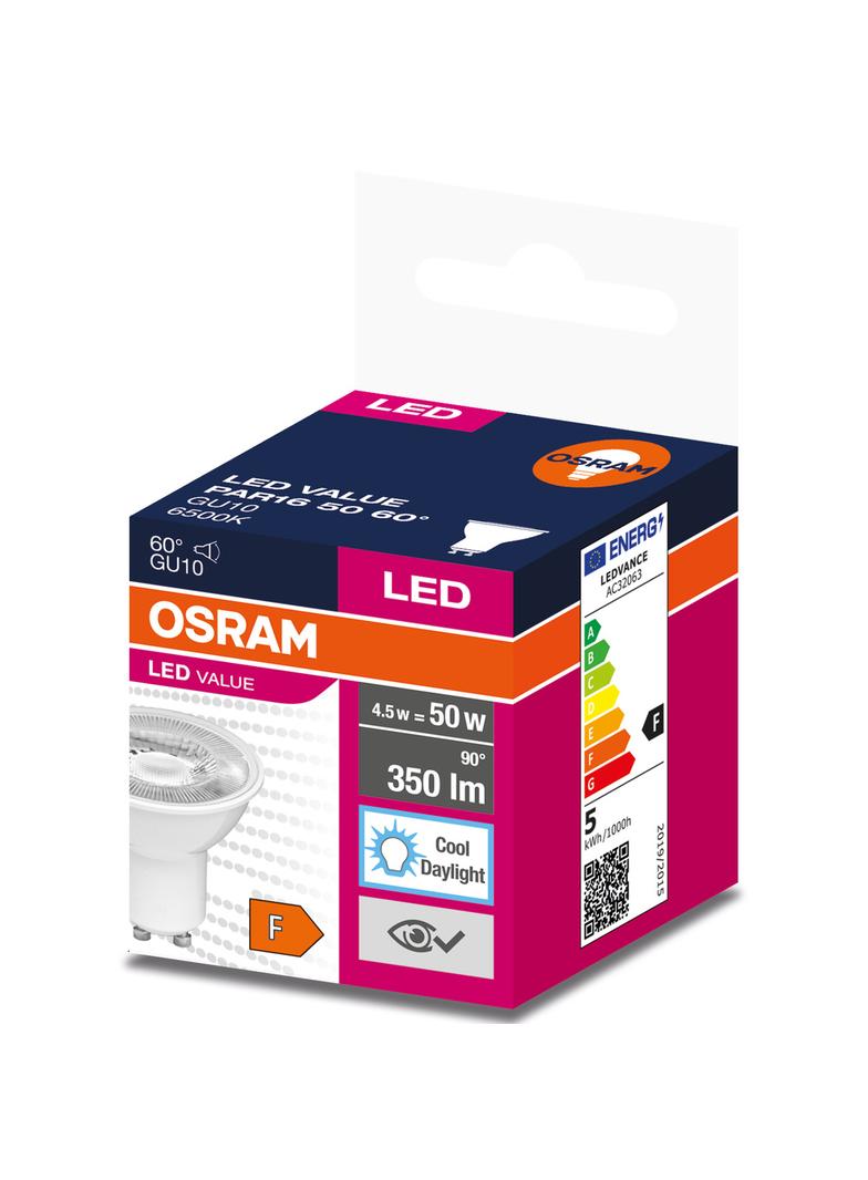 Lampa LED VALUE non-dim PAR16 50 60° 4,5W 865 230V GU10