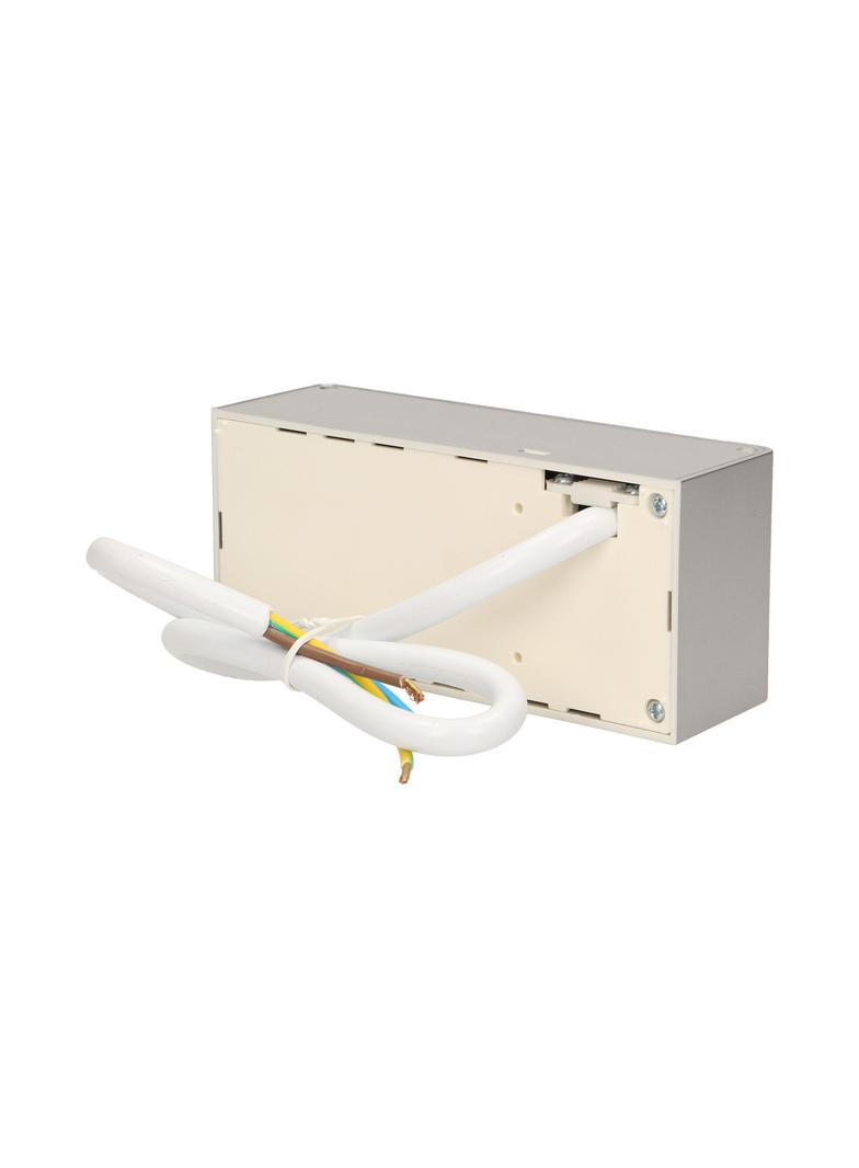 Gniazdo meblowe podszafkowe, 2x2P+Z srebrne