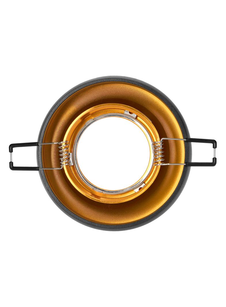DORADO R, ramka dekoracyjna oprawy punktowej, GU10 max. 35W, okrągła, stała, czarno-złota