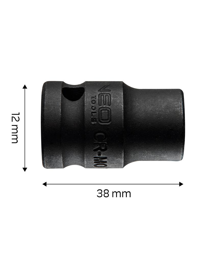 Nasadka udarowa 1/2", 12 x 38mm, Cr-Mo