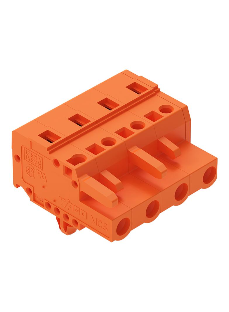 MCS-MIDI Classic gniazdo 4-bieg. pomarańczowe raster 7,62 mm /50szt./ WAGO