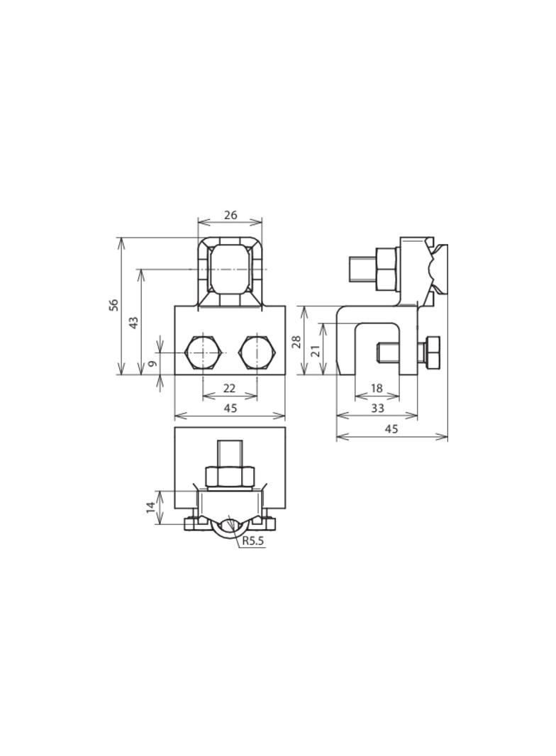 Zacisk krawędziowy 8-18 mm, TG/tZn