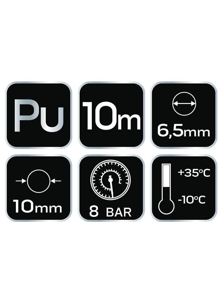 Przewód ciśnieniowy spiralny 6.5 x 10 mm, 10 m