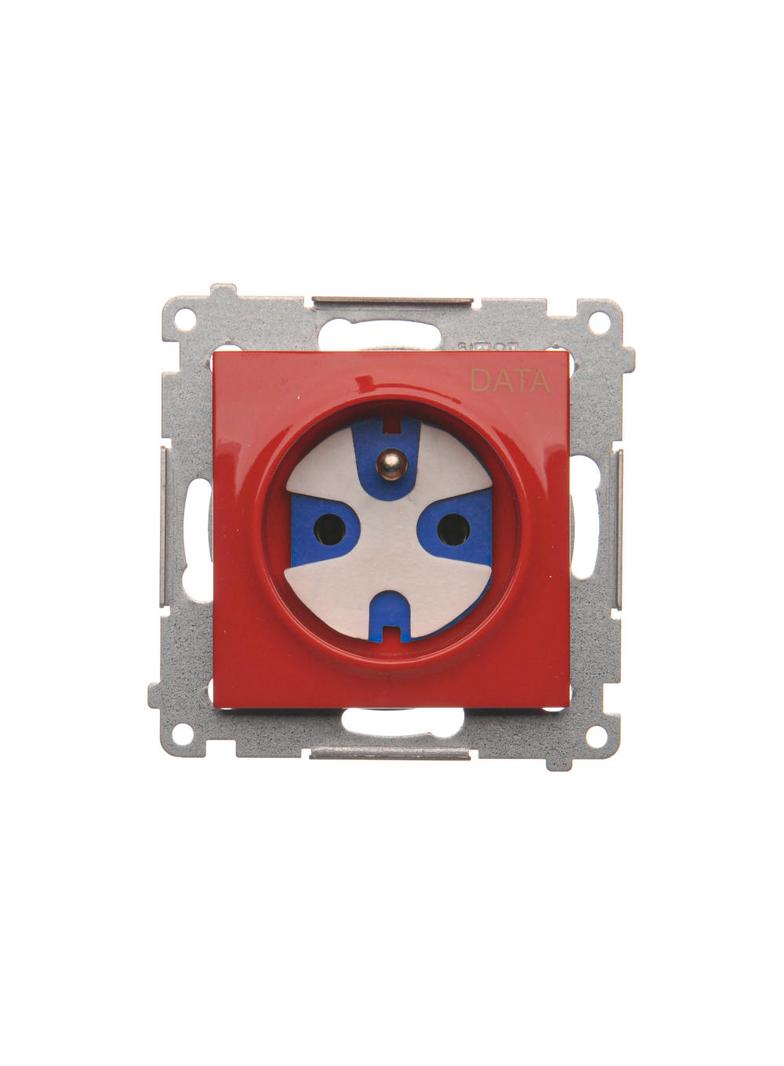 Simon 54 Gniazdo DATA z kluczem up czerwone