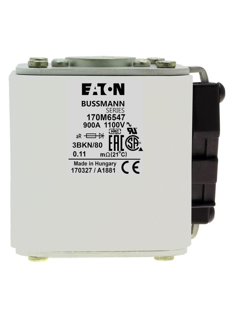 FUSE 900A 1100V 3BKN/80 AR Wkładka szybka 900A AC 1100V rozmiar 3 76x92x83 mm aR IEC UL 170M6547 EAT