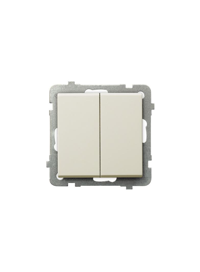 SONATA Łącznik schodowy + jednobiegunowy - kolor ecru