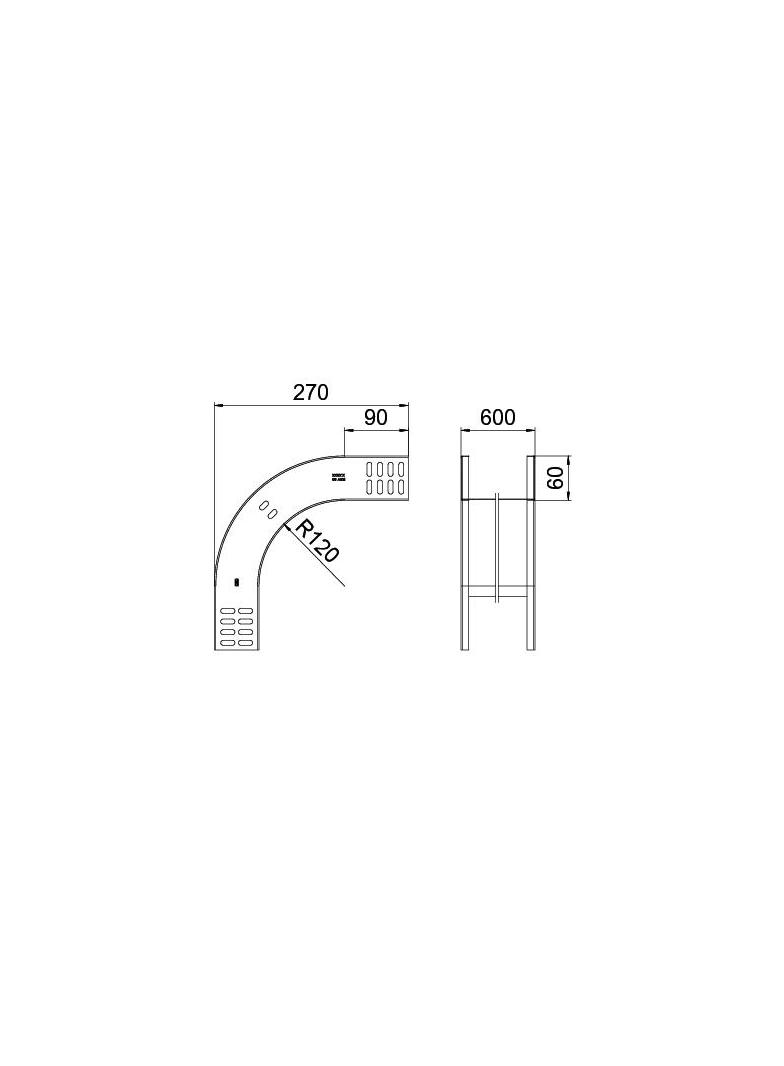 RBV 660 F FS
Łuk pionowy 90° opadający