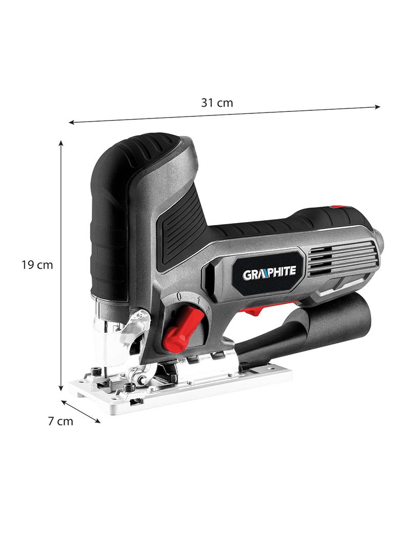Wyrzynarka 600W, ilość suwów 800-3000 min-1, z uchwytem za korpus