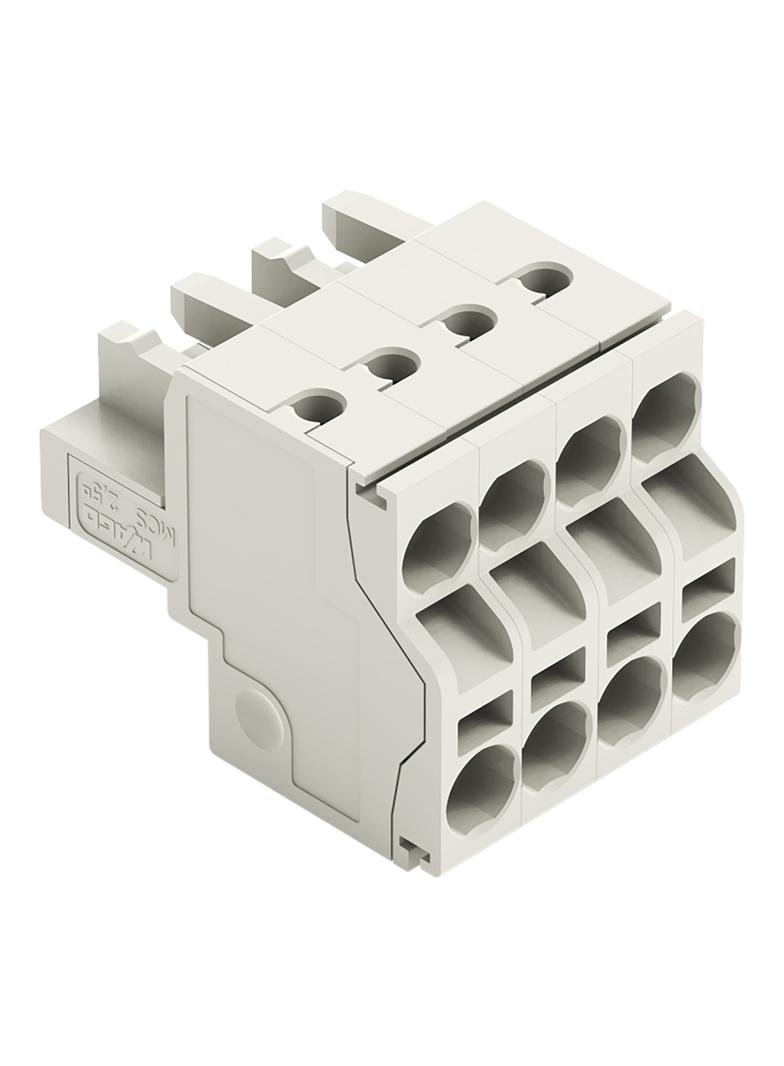 Gniazdo MCS‑MIDI Classic 4‑biegunowe jasnoszare raster 5mm 721‑2104/026‑000 /100szt./ WAGO