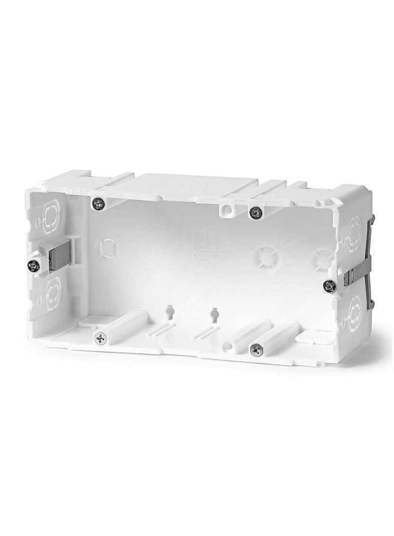 P2kn71x142 ,  Puszka instalacyjna dwupolowa do kanałów elektroinst. 71 mm x 142 mm, biały