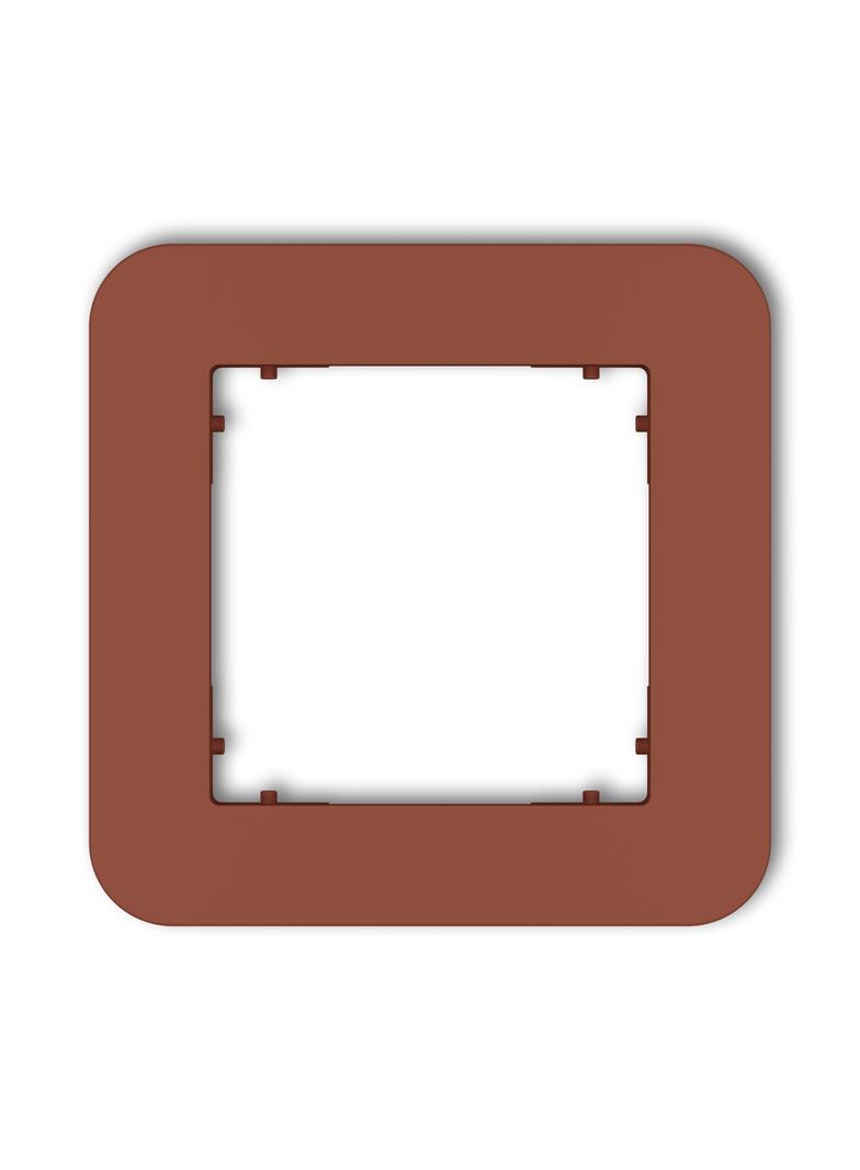 MINI Ramka uniwersalna pojedyncza zaokrąglona z tworzywa terakota