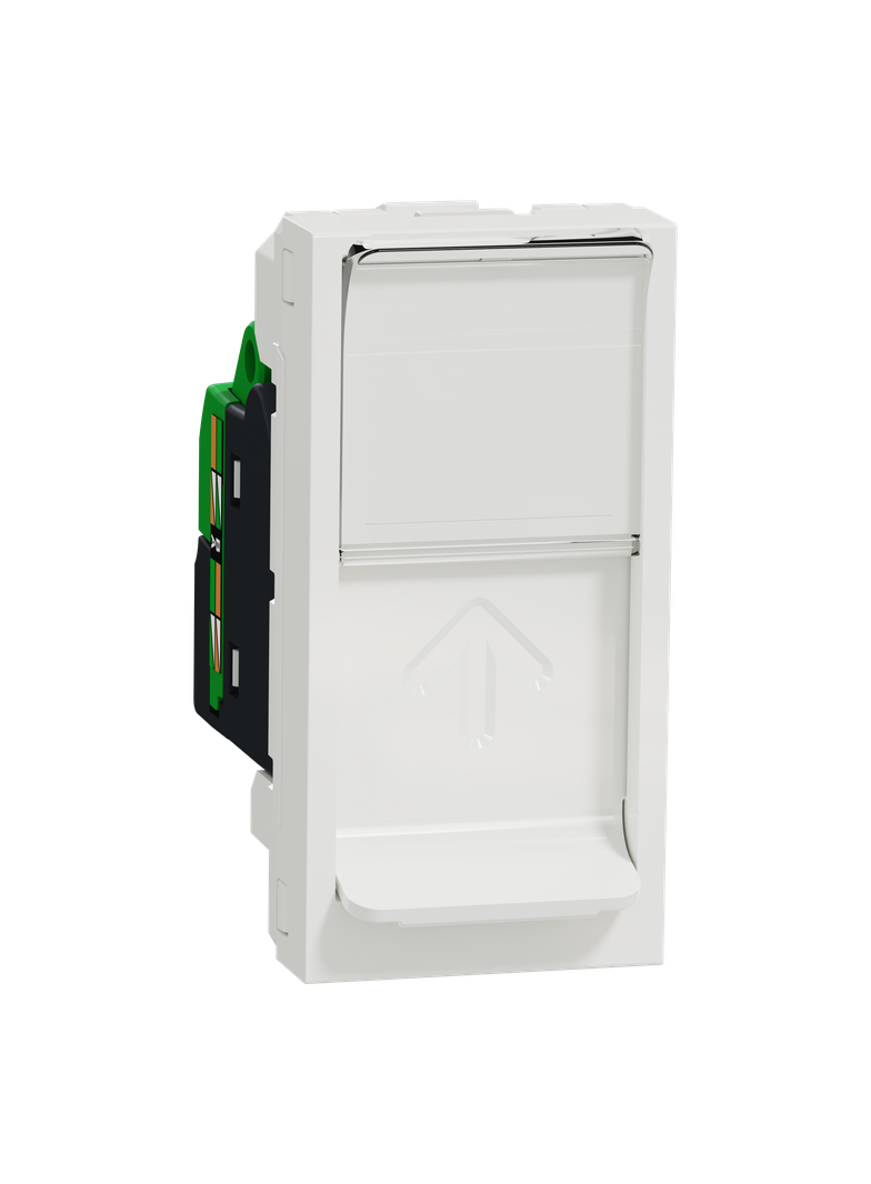 Nowa Unica, Gniazdo 1xRJ45 kat.6 UTP 1 moduł, białe