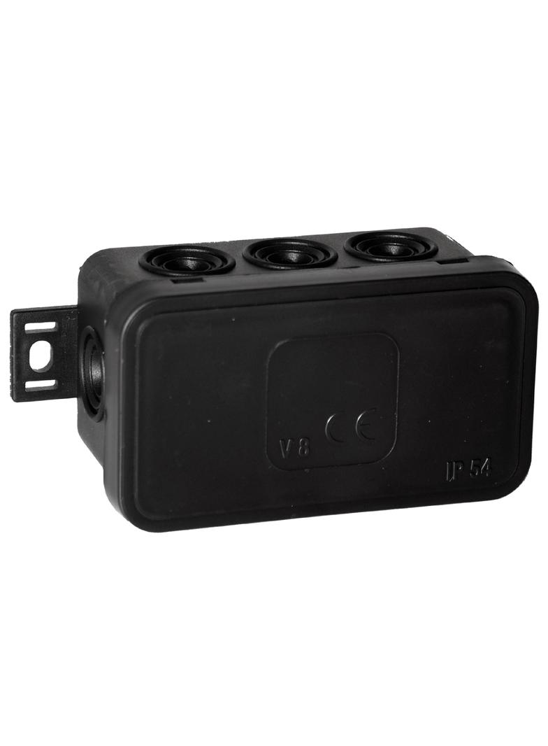 Puszka n/t CLICK IP54 8 przepustów kablowych 80x45x41mm czarny 100 szt. OR-JB-13805/B/100 ORNO