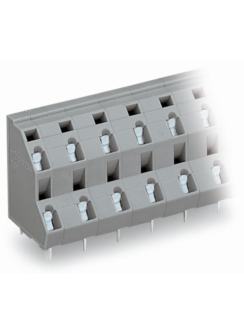 2-piętrowa listwa do pł. drukowanych 12-bieg. szara raster 10 mm