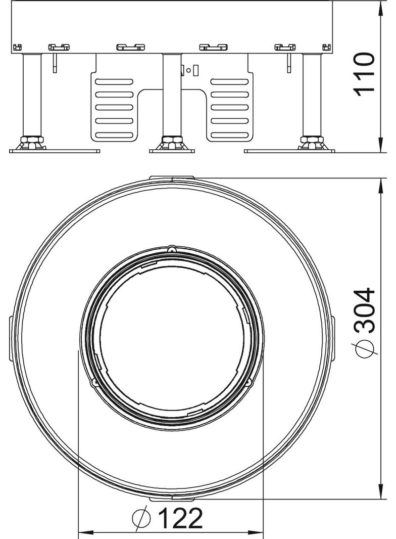 RKFR2 9 V20, Okrągła kaseta z otw.na tubus