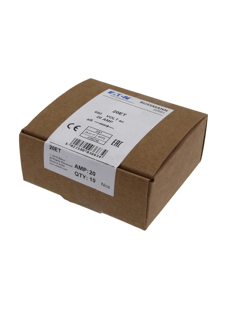 20A 690V AC TYPE T FUSE Wkładka szybka 20A AC 690V DC 500V BS88 19x77 mm aR BS 20ET EATON