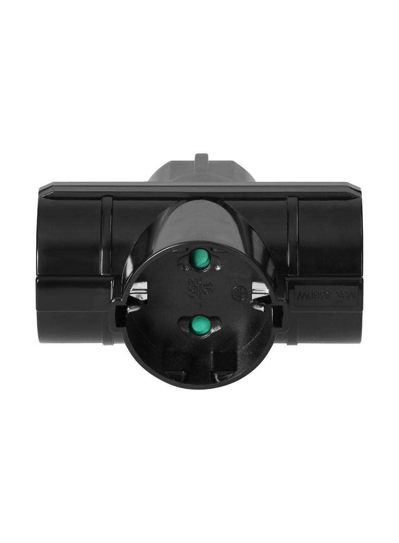 Rozgałęźnik 3x2P+Z (Schuko), czarny OR-AE-13184(GS)/B ORNO