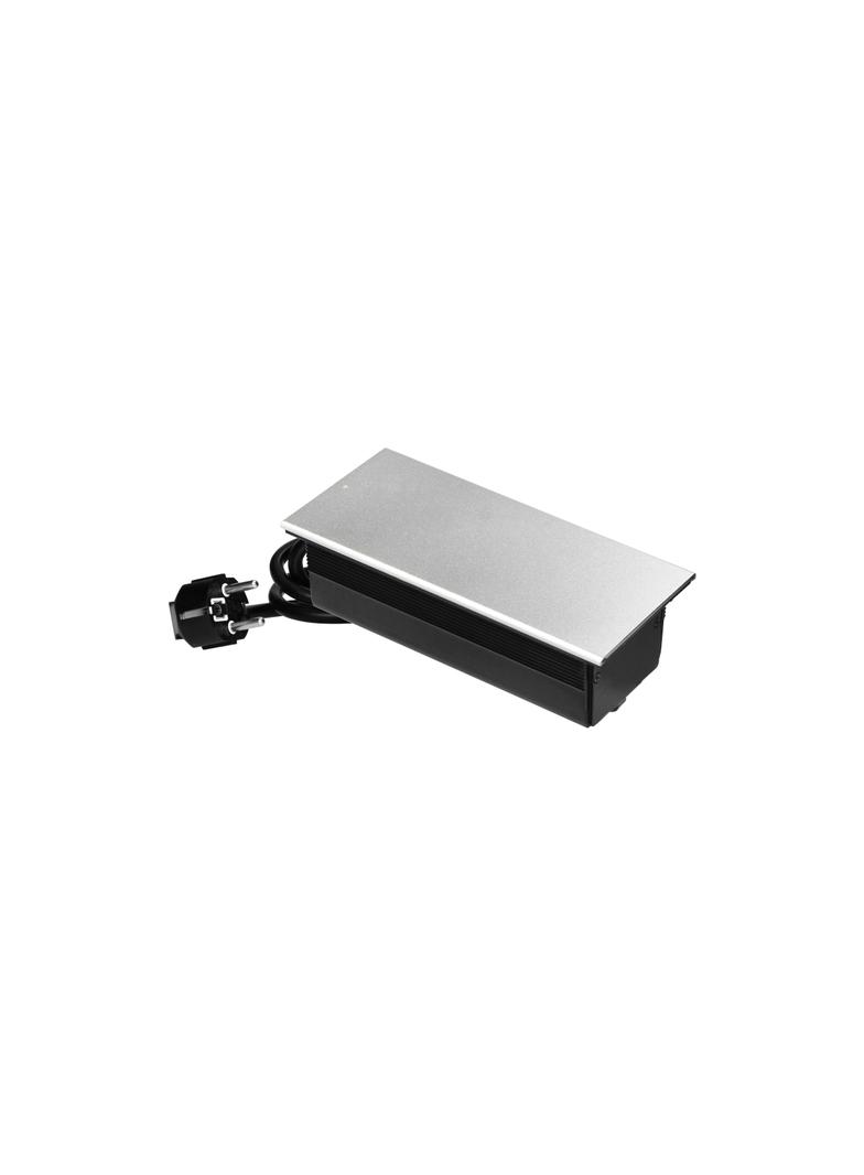 "Gniazdo meblowe z przesuwną klapką i przewodem 1,8m, 2x2P+Z (Schuko), 2xUSB (typ A+C