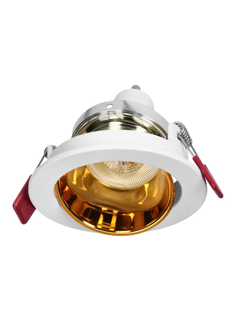 FONDI RC ramka dekoracyjna oprawy punktowej, MR16/GU10 max. 50W, okrągła, stała, aluminiowa, biało-z