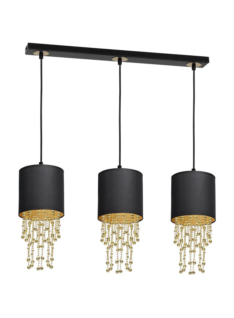 lampa wisząca Almeria 3xE27 czarno/złota MLP64400 Milagro