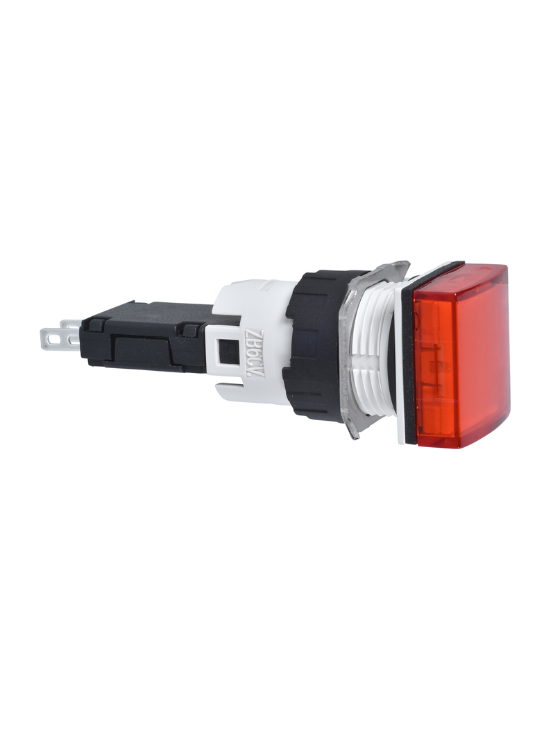 Harmony XB6 Kompletny wskaźnik świetlny, Czerwony, LED, Kwadratowy, 12...24 V AC/DC, 16 mm, Plastik