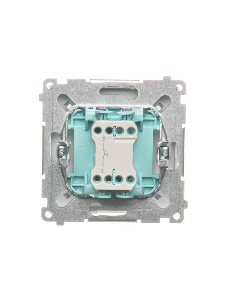 Simon Basic Przycisk pojedynczy zwierny bez piktogramu 10A 250V szybkozłączka biały BMP1.01/11 KONTAKT