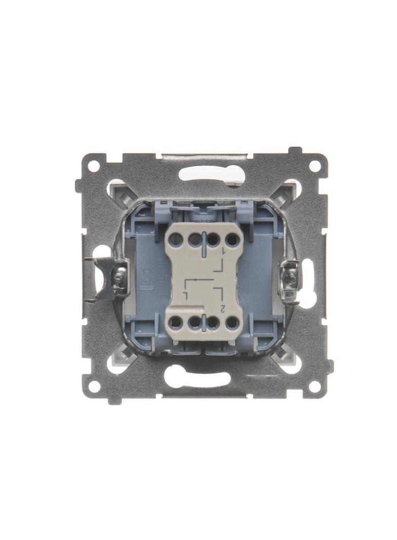 Simon 54 Łącznik roletowy trójpozycyjny 1-0-2 srebrny mat DZW1K.01/43 KONTAKT