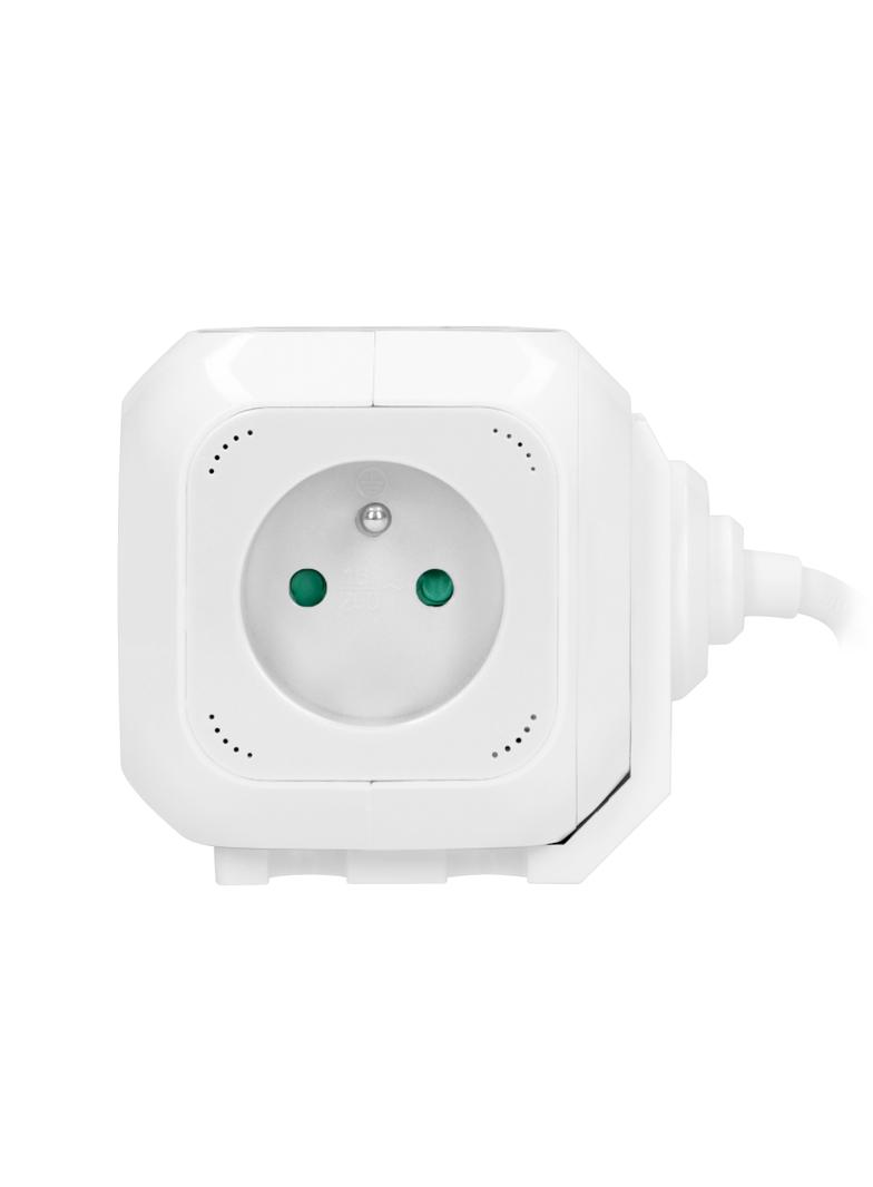 Przedłużacz Kostka 4x2P+Z 2xUSB H05VV-F 3x1mm2 1,4m biały OR-AE-13144/W ORNO