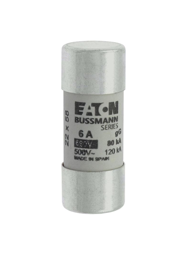 wkładka bezpiecznikowa cylindryczna 22x58 6A GG 690V AC C22G6 EATON