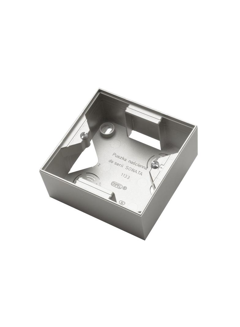 SONATA Puszka instalacyjna pojedyncza - kolor srebro mat