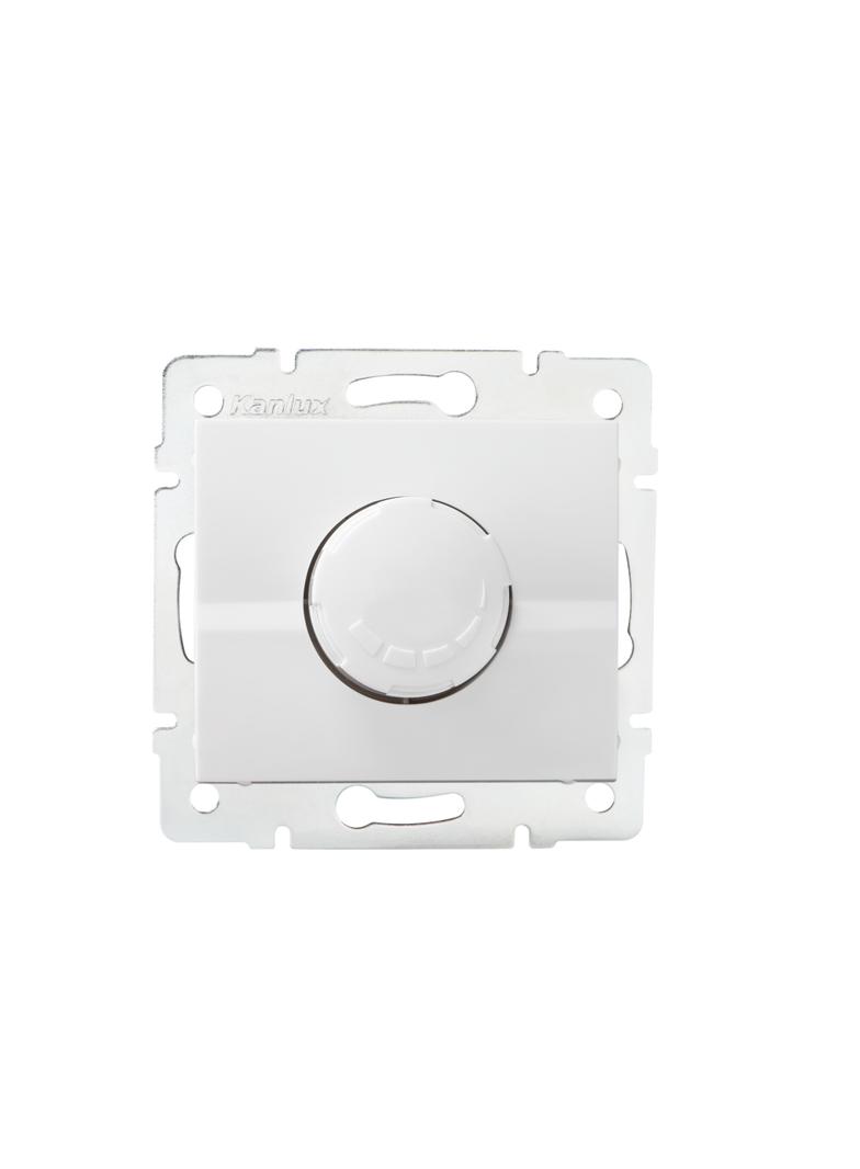 LOGI Ściemniacz obrotowy 500W z filtrem śrubowy 10AX 250V biały 021160102 25082 KANLUX