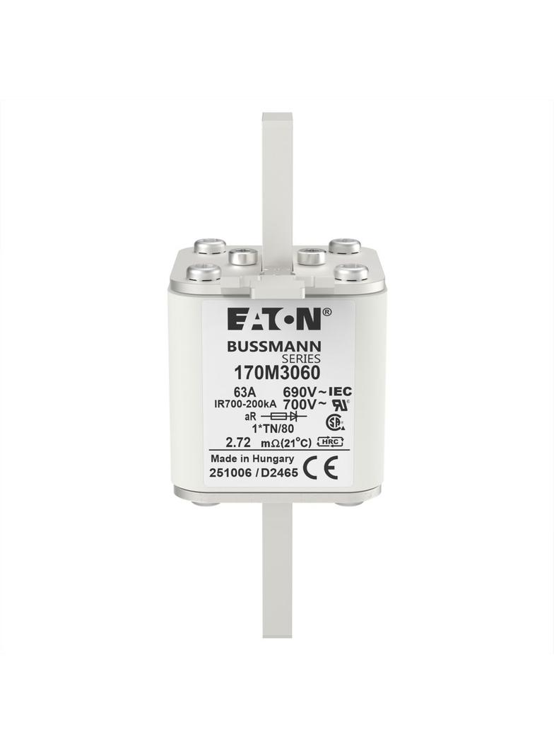 63A 690V 1*TN/80 aR INDICATOR FUSE Wkładka szybka 63A AC 690V compact DIN 1 45x58x104 mm, 170M3060 E