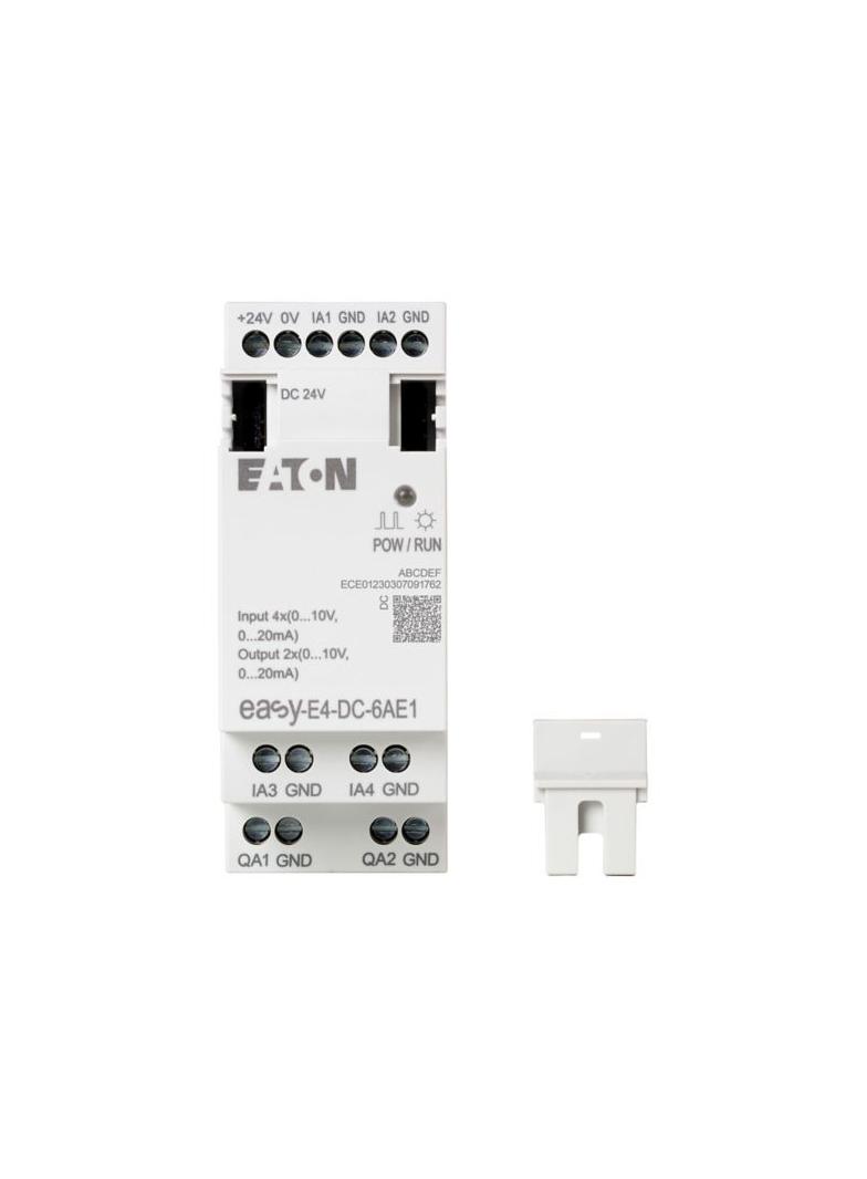 EASY-E4-DC-6AE1 easyE4 rozszerzenie 24VDC 4AI 2AO (0/4..20mA/0..10VDC) 197223 EATON