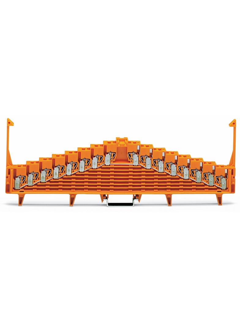 złączka jednopotencjałowa 8-piętrowa pomarańczowa z zatrzaskami