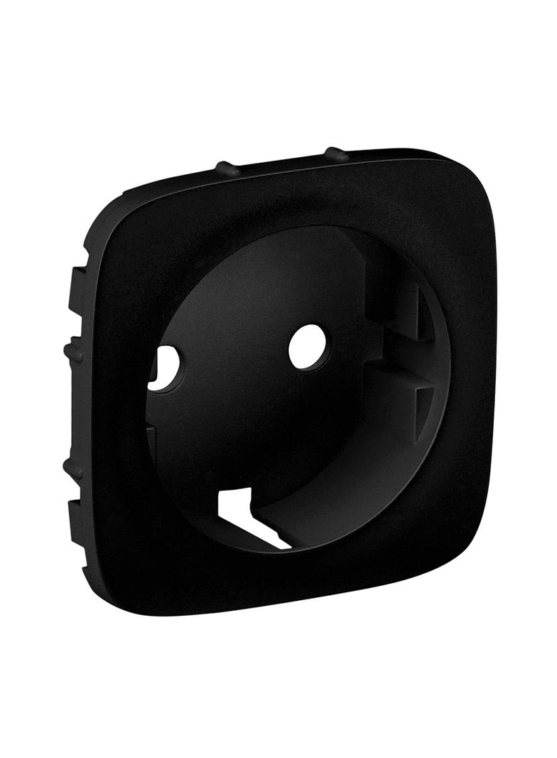 VALENA ALLURE - PLAKIETKA CZARNA GNIAZDA POJEDYNCZEGO SCHUKO 2P+Z, Legrand