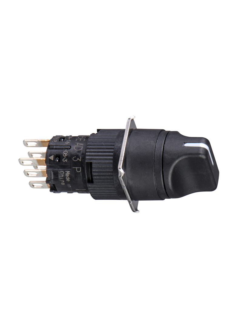 Harmony XB6 Kompletny przełącznik 2 położeniowy Stabilny Czarny Krótka rączka 2 CO 16mm XB6EAD222P Schneider