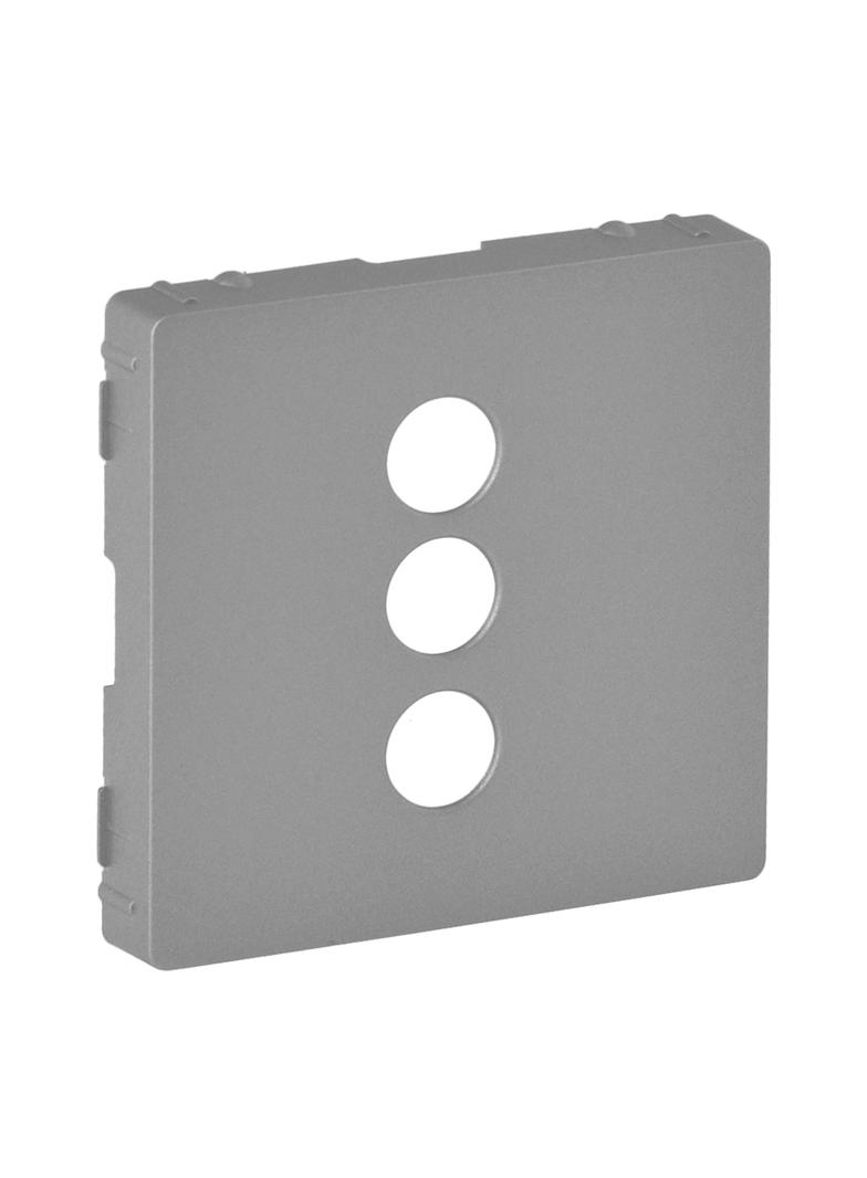 VALENA LIFE PLAKIETKA GNIAZDA 3 x RCA ALUMINIUM, Legrand