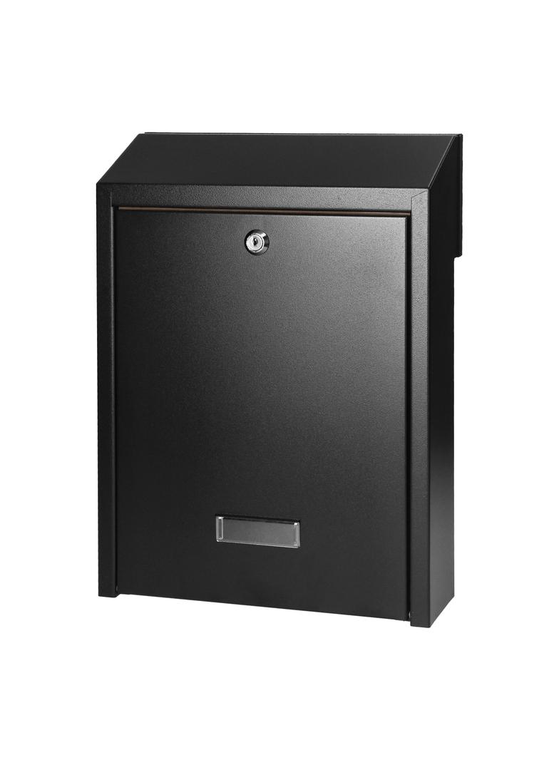 Skrzynka na listy przelotowa FIJI, z zamkiem bębenkowym, kolor czarny