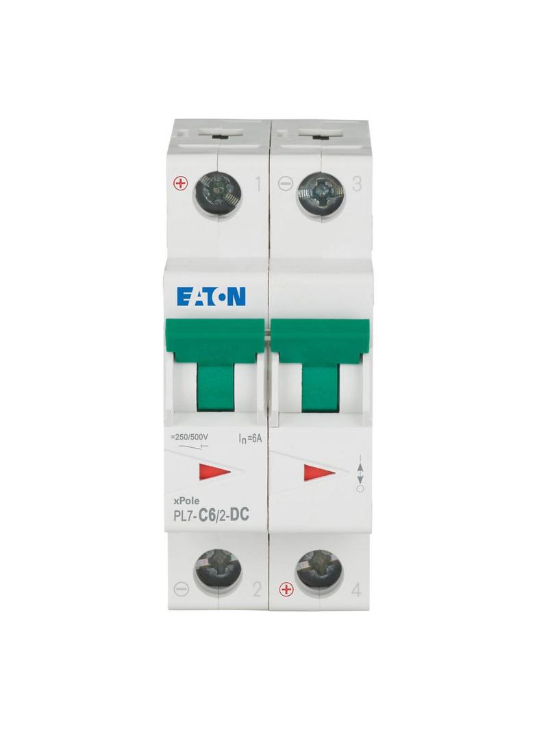 PL7-C6/2-DC Wyłącznik nadprądowy 10kA DC C6A 2P 264899 EATON