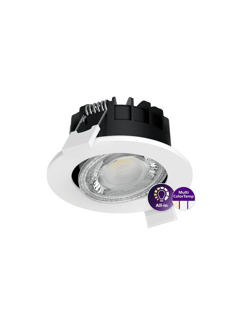 Oprawa sufitowa Downlight typu Spot LED 6W 550lm / all-in 2700/3000/4000K barwa neutralna ściemnialn