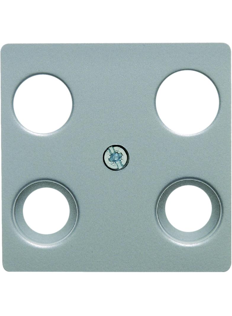 BERKER B.7 Płytka centralna do gniazda antracytowego 4-wyj. aluminium 14831404 HAGER