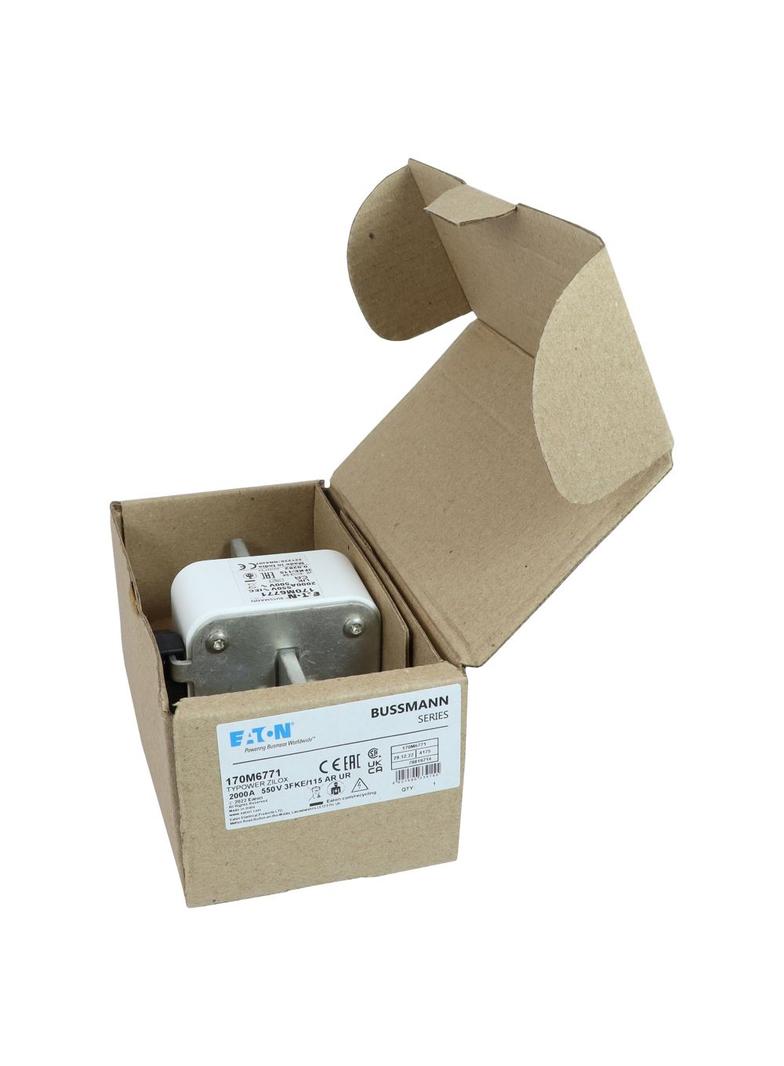 FUSE 2000A 550V 3FKE/115 AR UR Wkładka szybka 2000A AC 550V rozmiar 3 76x92x139 mm aR IEC, 170M6771