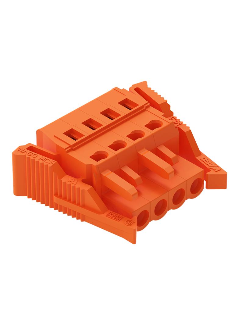 Gniazdo MCS-MIDI Classic 4-biegunowe pomarańczowe raster 5,08mm /50szt./ 231-304/037-000 WAGO