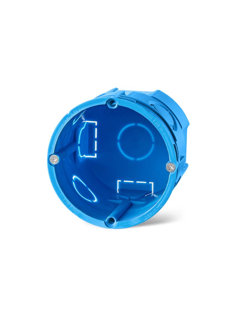 Z60Dw ,  Puszka podtynkowa O 60, z wkrętami, głęboka, niebieski