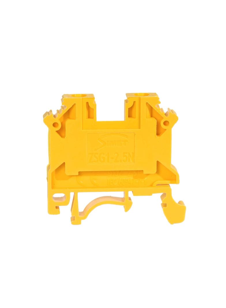 ZSG1-2.5Nz ,  Złączka szynowa gwintowa, seria NOWA, 2,5 mm2, TS 32,35, 1 tor, żółty