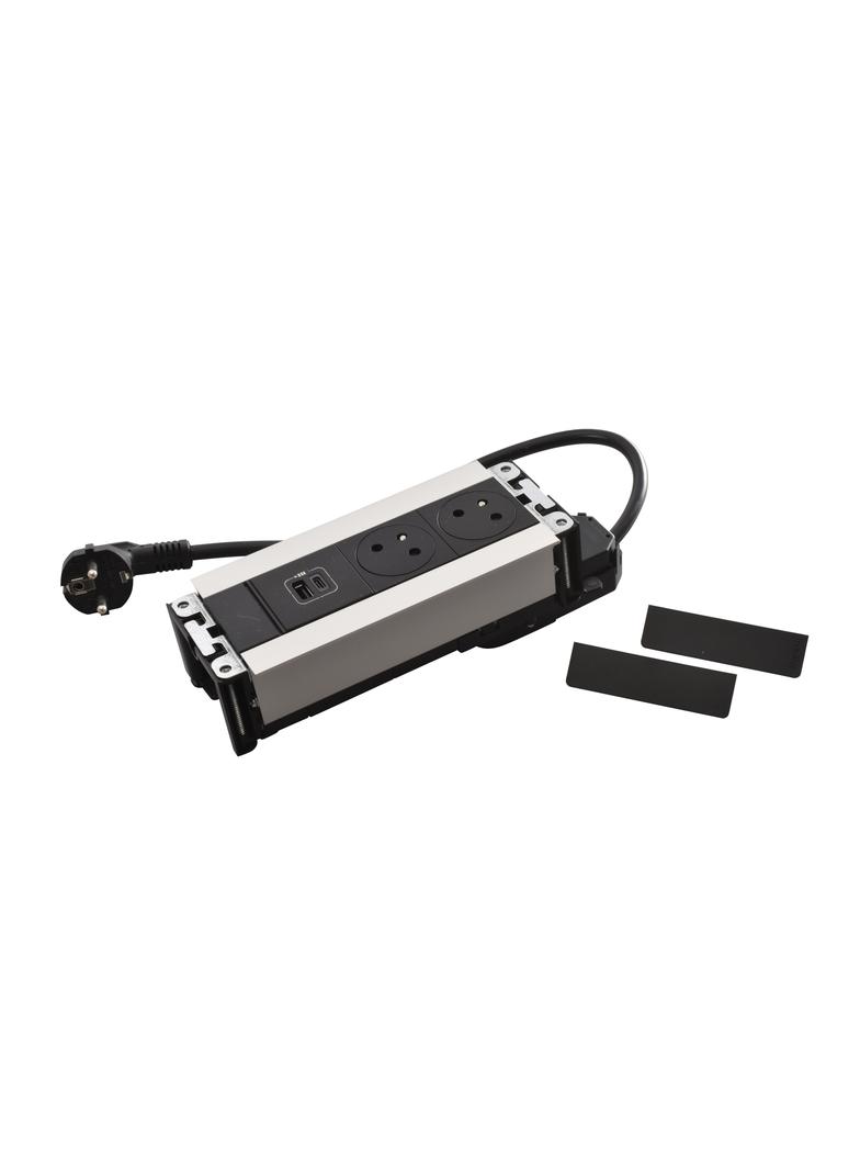 INCARA: MULTILINK - 2X2P+Z / USB A+C - 2,0 M-METAL, Legrand