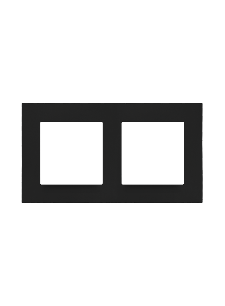 Simon 55 Ramka podwójna 2-krotna LINE Czarny mat TR2/149 KONTAKT