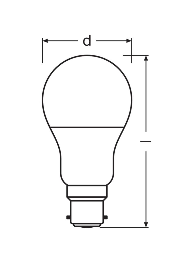 Lampa LED BASE Classic A60 8,5W/827 230V plastik B22D FS4 OSRAM